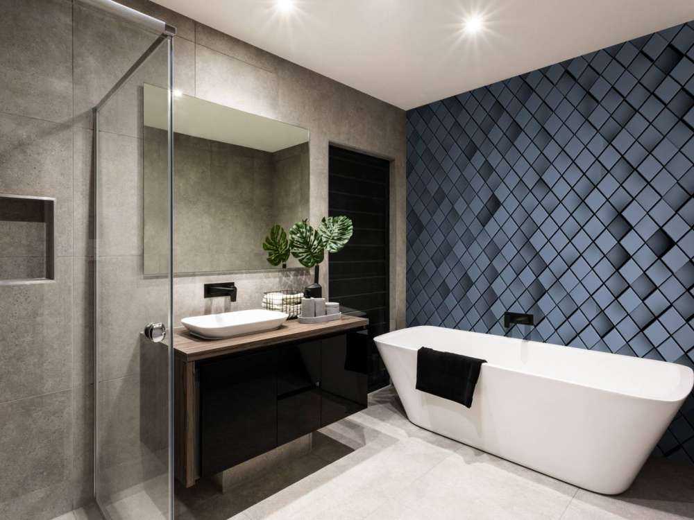 Niebieskie płytki 3D