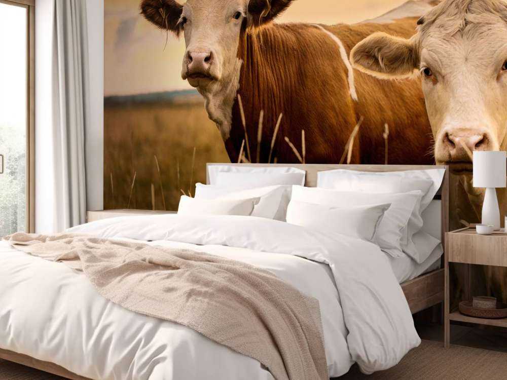 Krowy w wieczornym słońcu