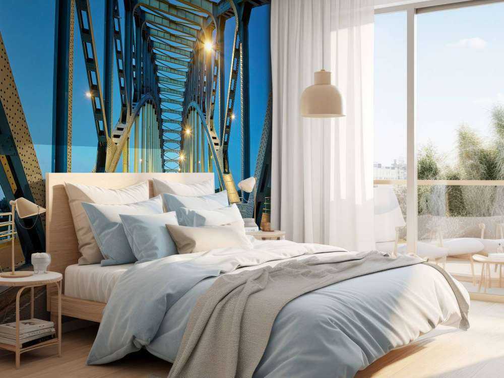 Stalowy most łukowy