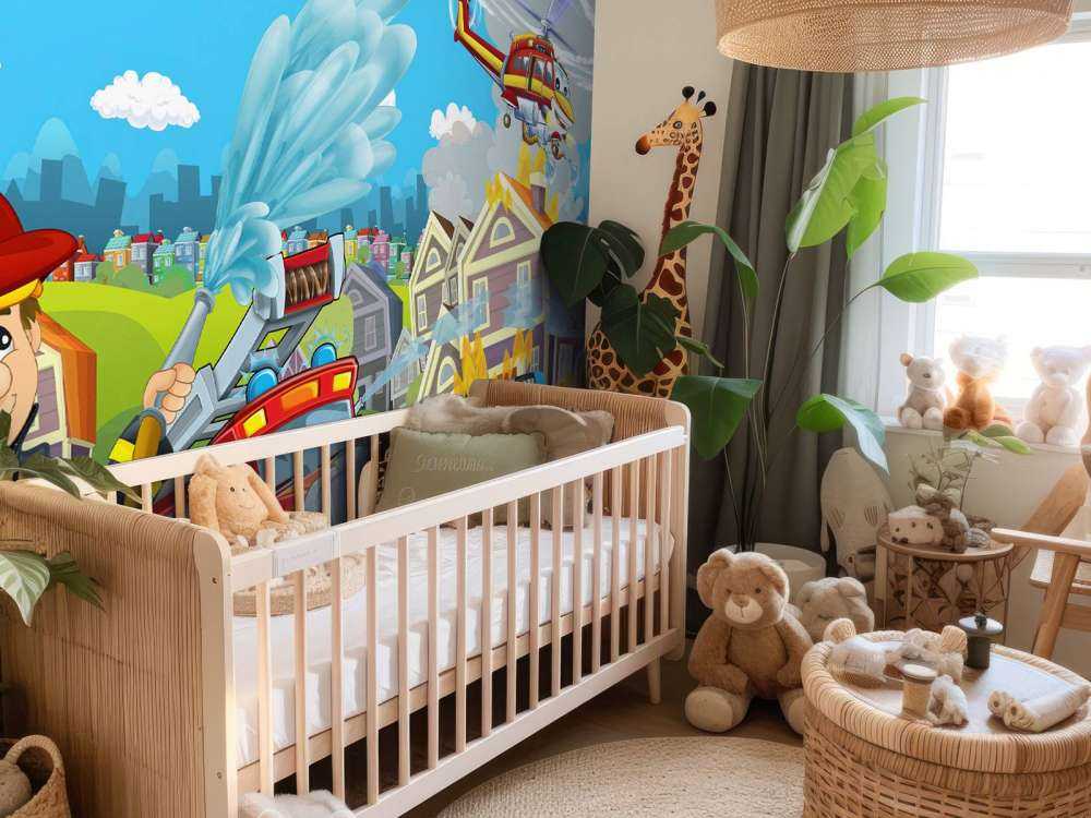 Straż pożarna w pokoju dziecięcym