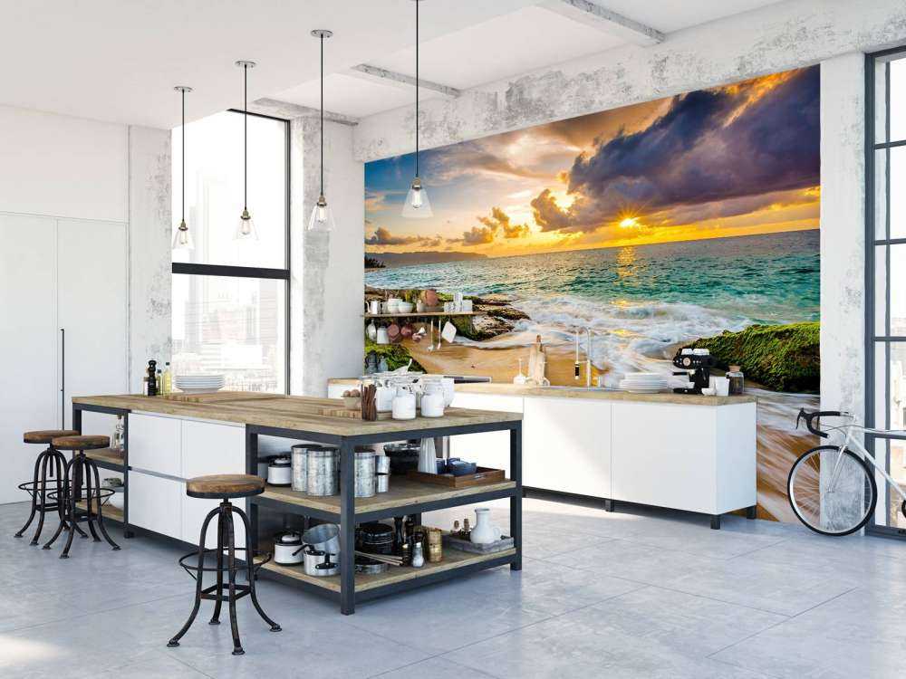 Piękny hawajski zachód słońca