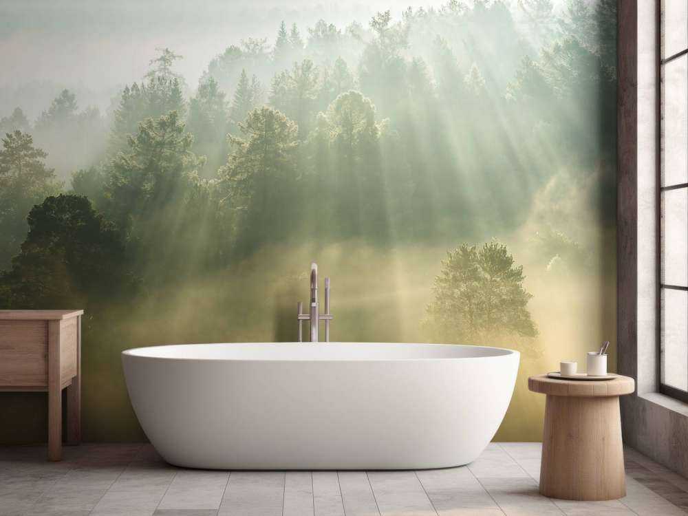 Wschód słońca między wzgórzami