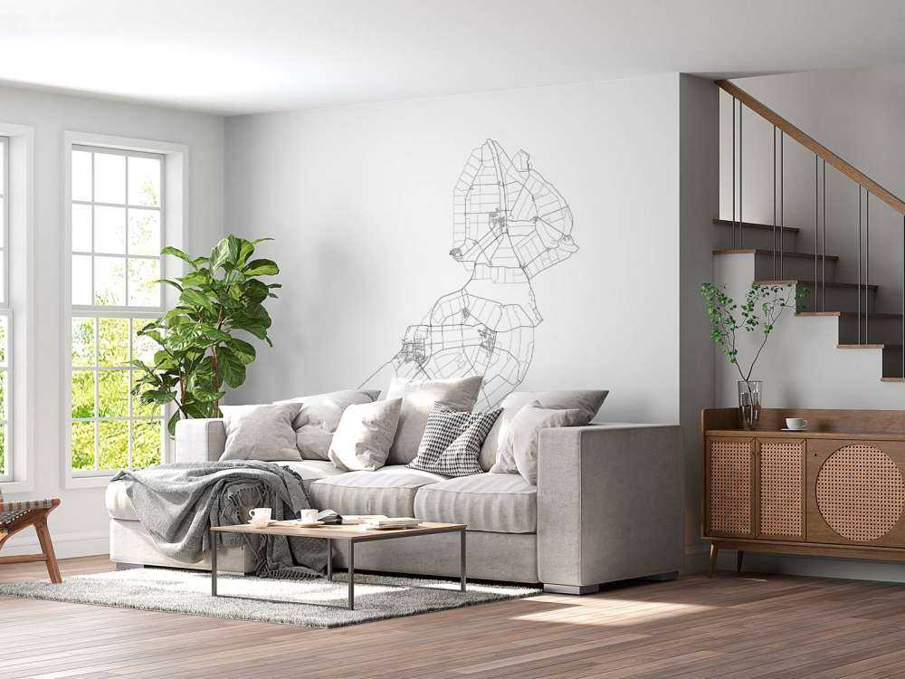 Mapa Flevoland, biała