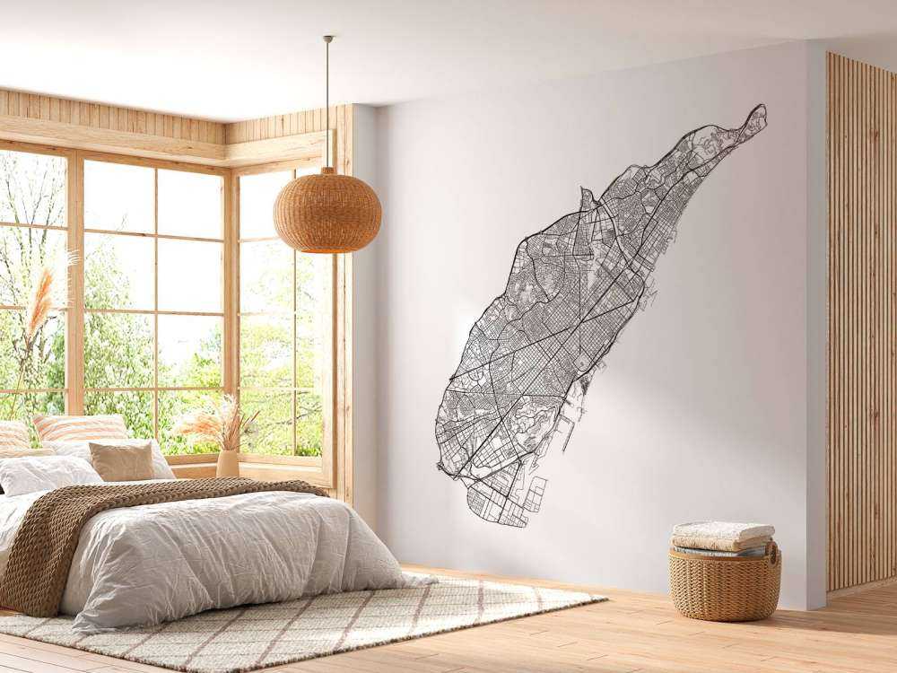 Mapa Barcelony, biała