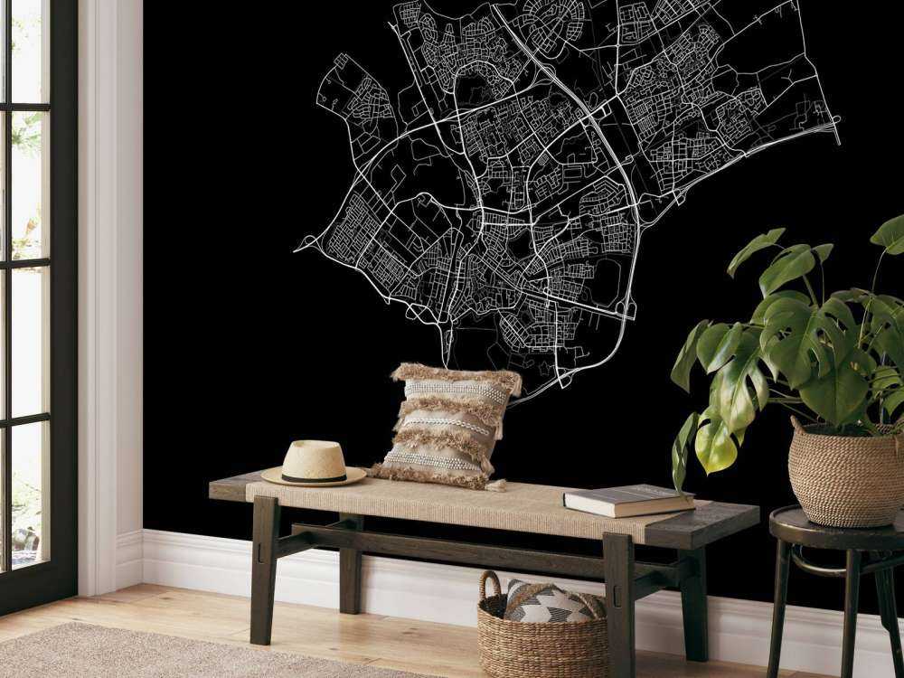 Mapa Den Bosch, czarna