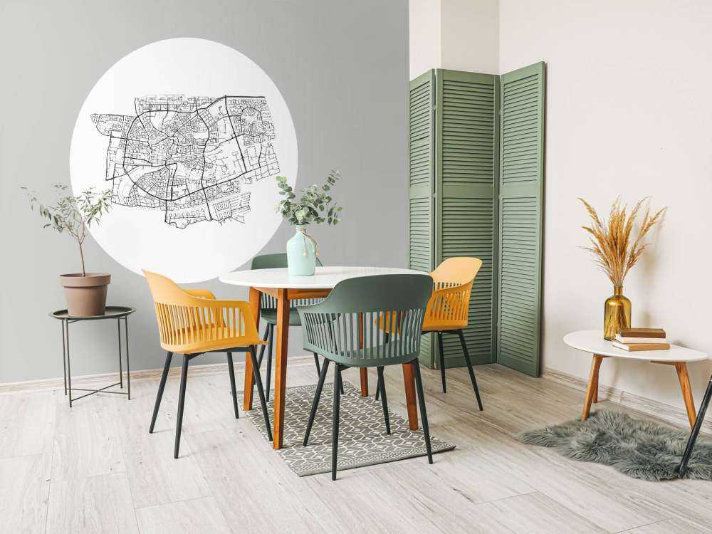 Mapa Leeuwarden, biała