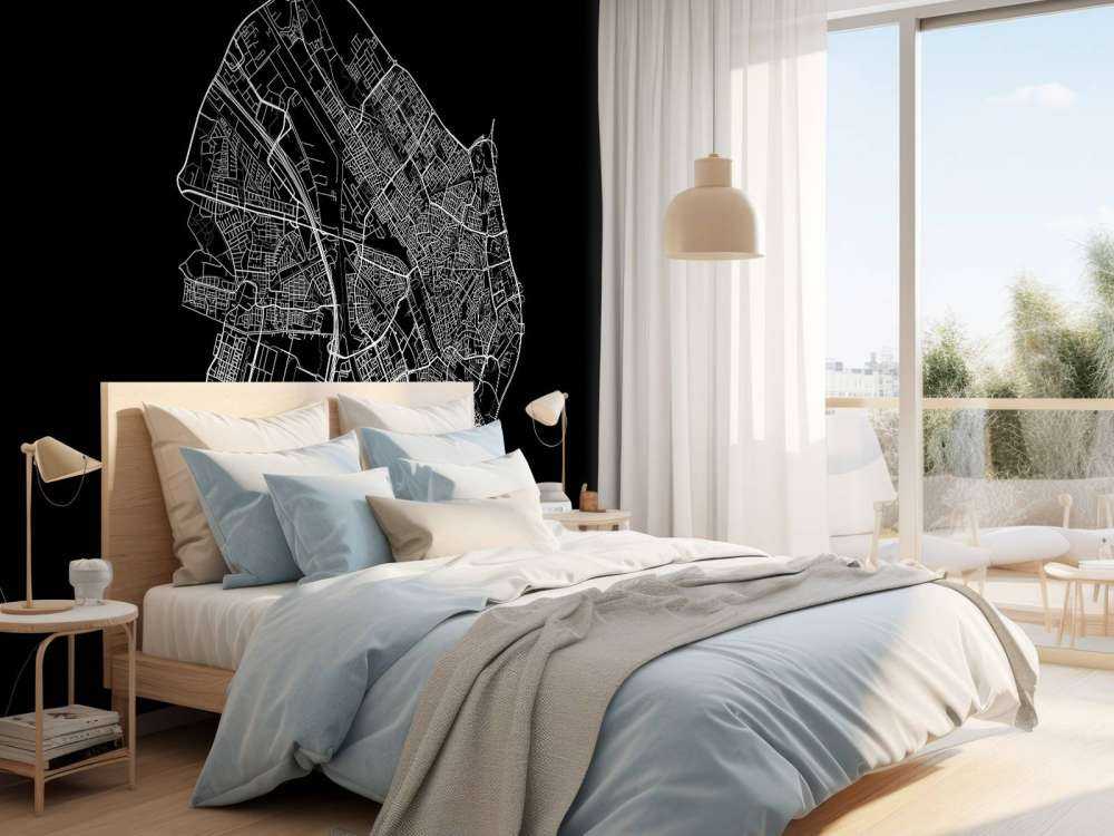 Mapa Utrechtu, czarna