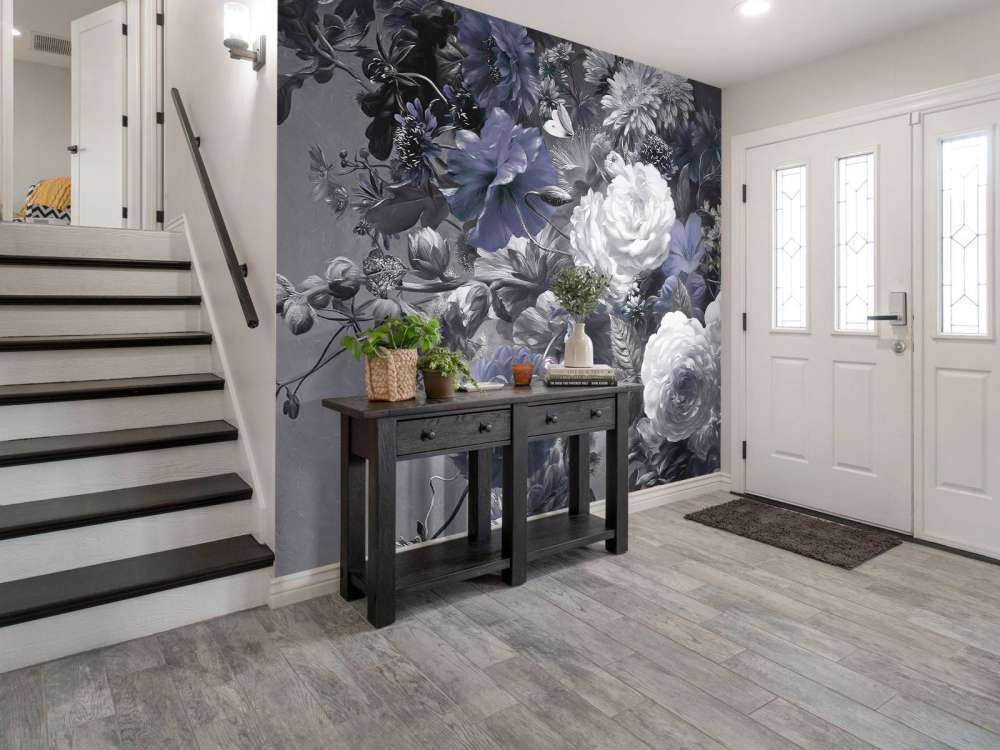 Duży bukiet z makami niebieskimi