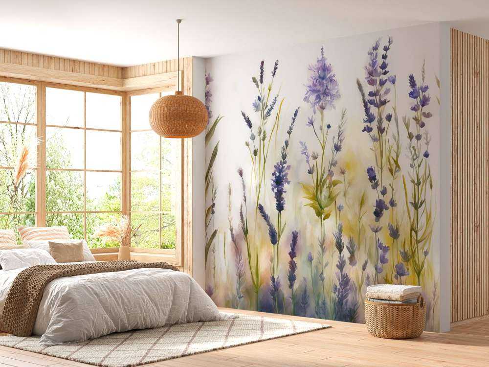 Lawendowa Polana Bezszwowy Pastel