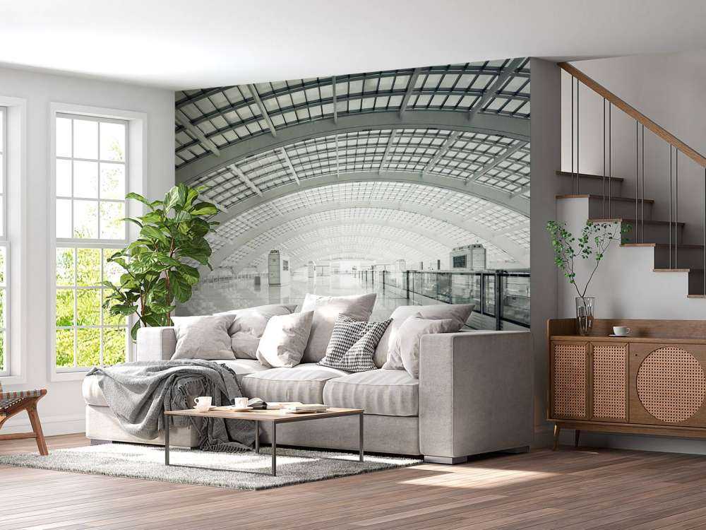 Nowoczesna hala z zaokrągleniem