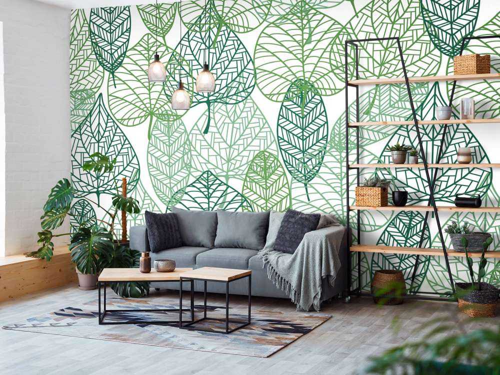 Ażurowe zielone liście