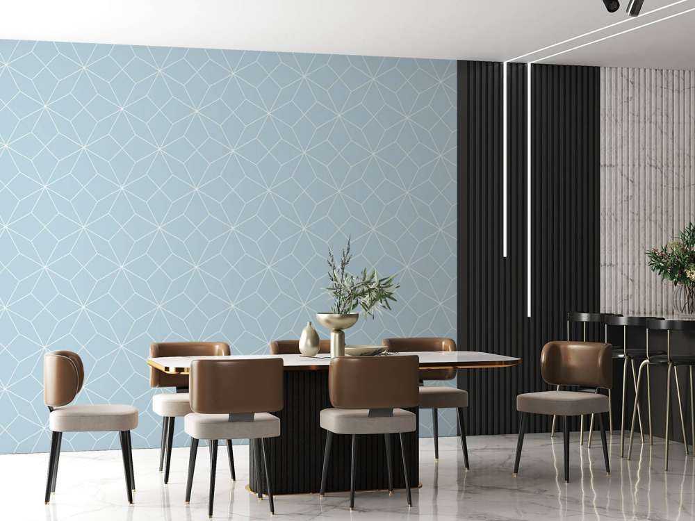 Jasnoniebieskie linie geometryczne