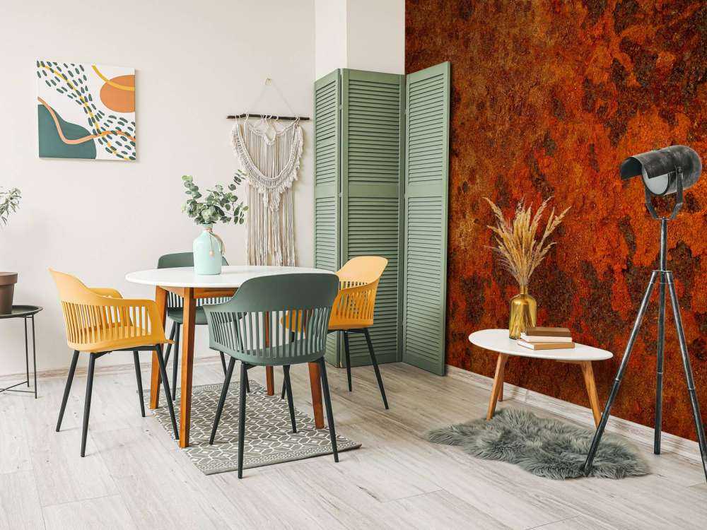 Rdzawo zabarwiona struktura