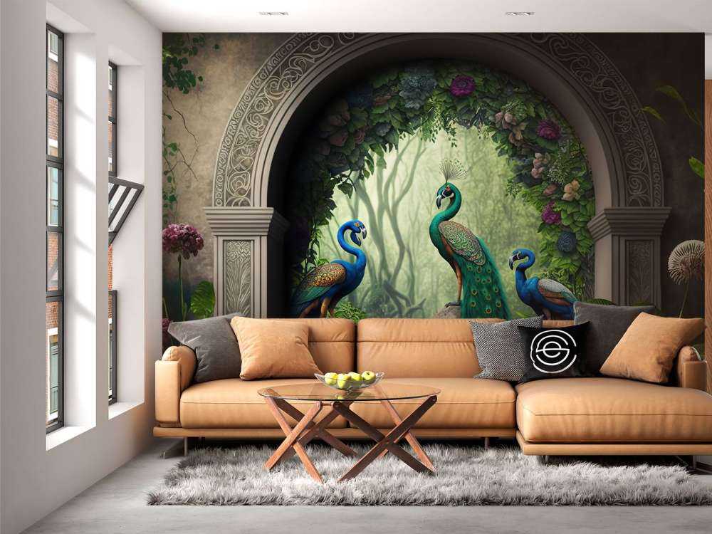 Trio Pawie w Tajemniczym Ogrodzie