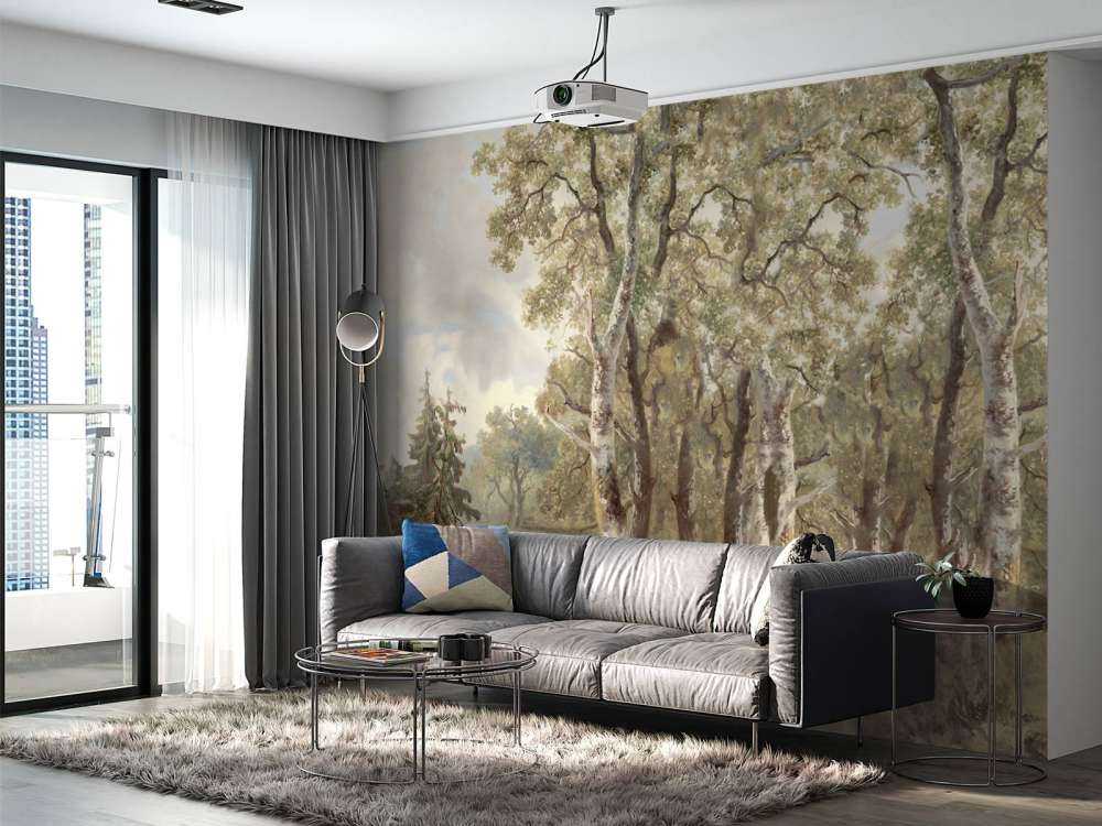 Panorama Kolorowego Krajobrazu Leśnego