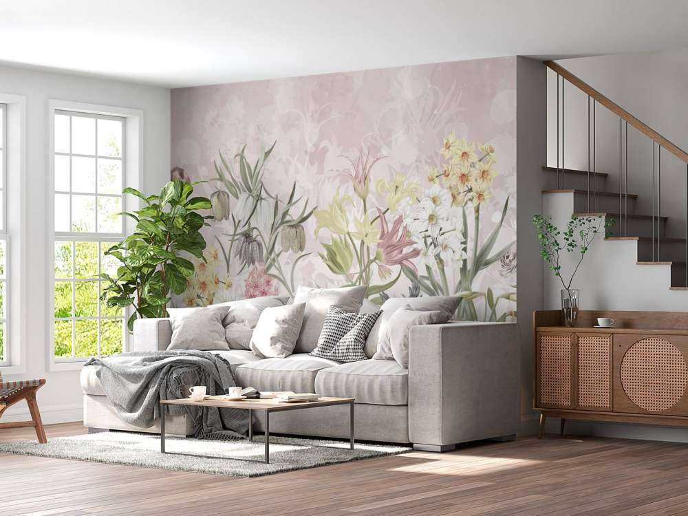 Kwiaty Wiosenne - Pastelowy Róż Płatków