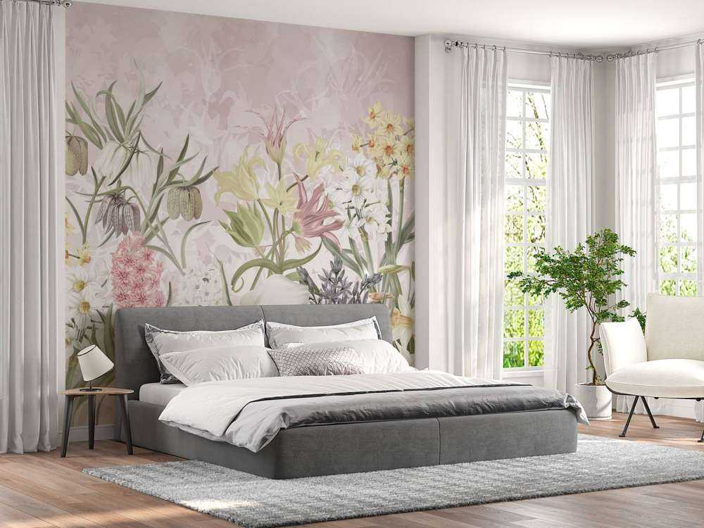 Kwiaty Wiosenne - Pastelowy Róż Płatków