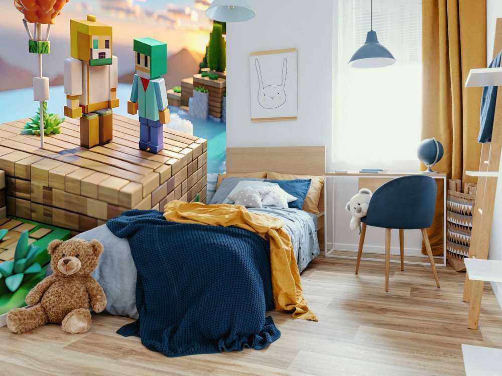 Balon na gorące powietrze w dolinie pikseli