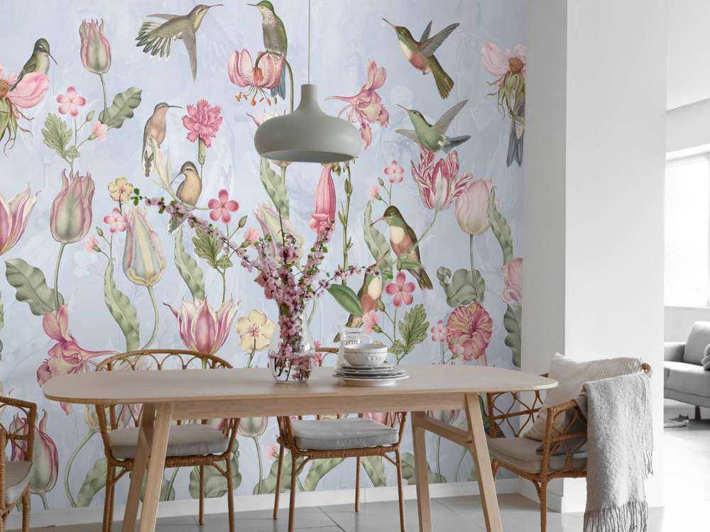 Symfonia Kolibrów Wiosennych - Pastelowa Niebieska Serenada