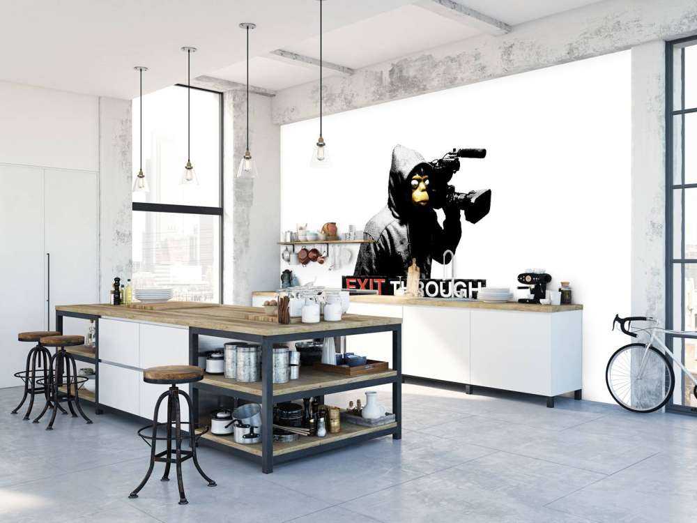 Banksy - ETTGS, monkey and text