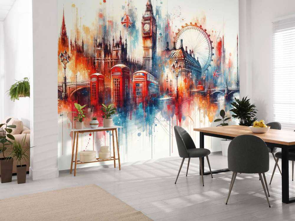 Akwafortowa panorama Londynu