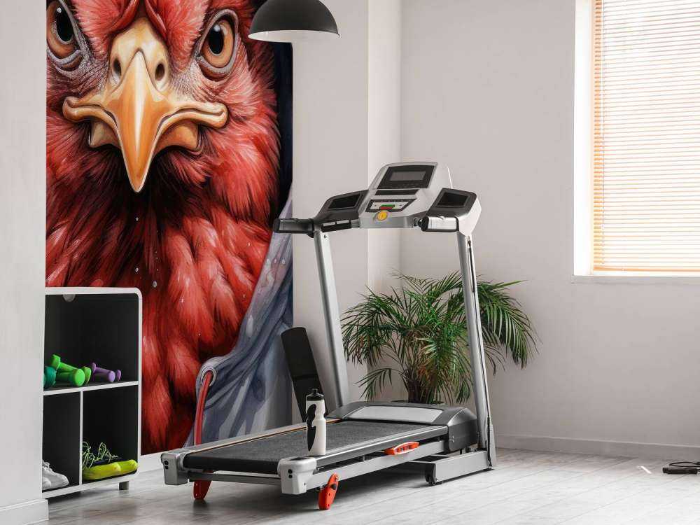 Akwarelowy rysunkowy kurczak w bluzie z kapturem