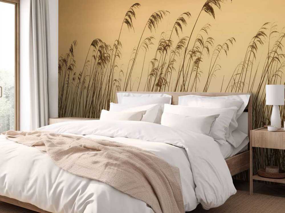 Trzcina wzdłuż nabrzeża