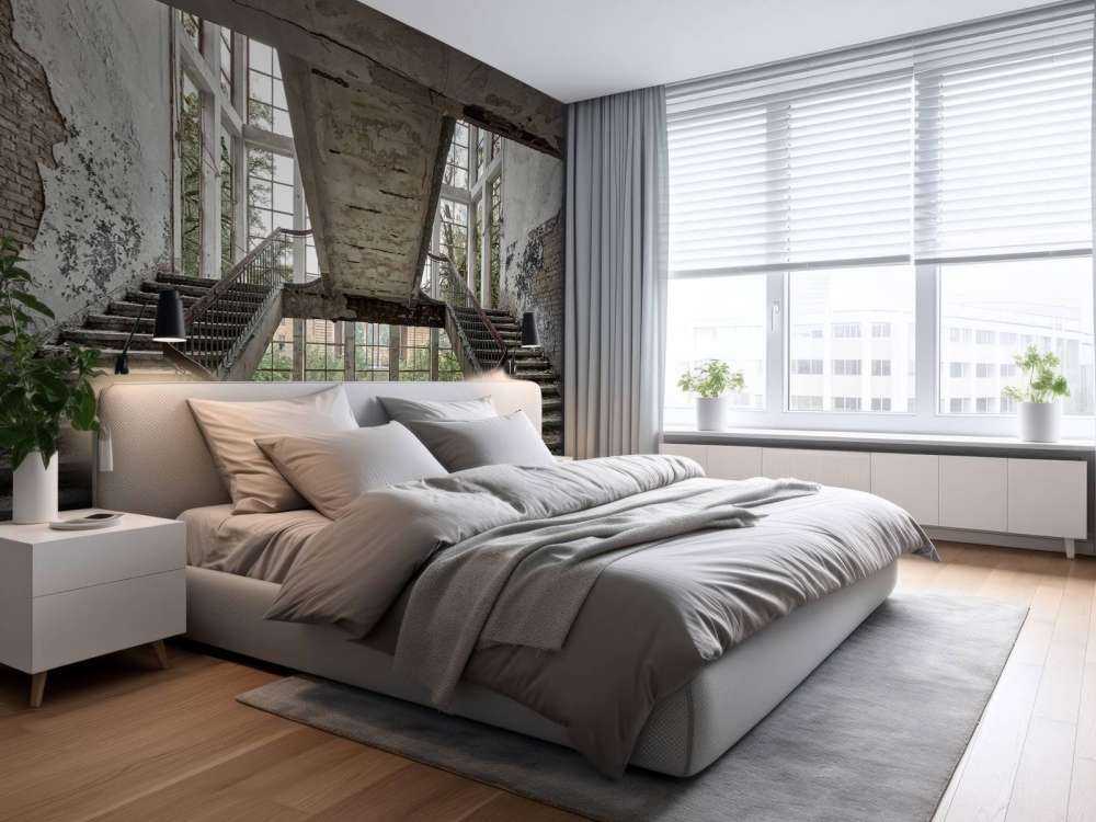 Schody w opuszczonej szkole