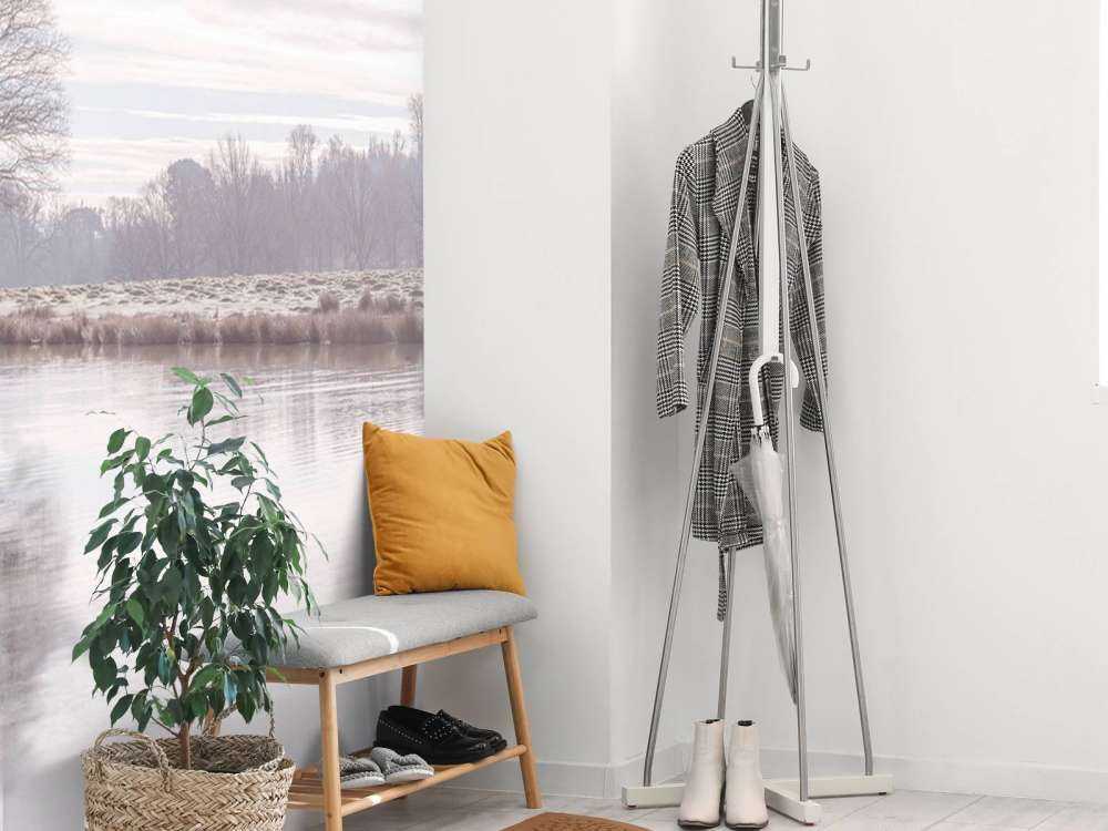 Opuszczony krajobraz zimowy