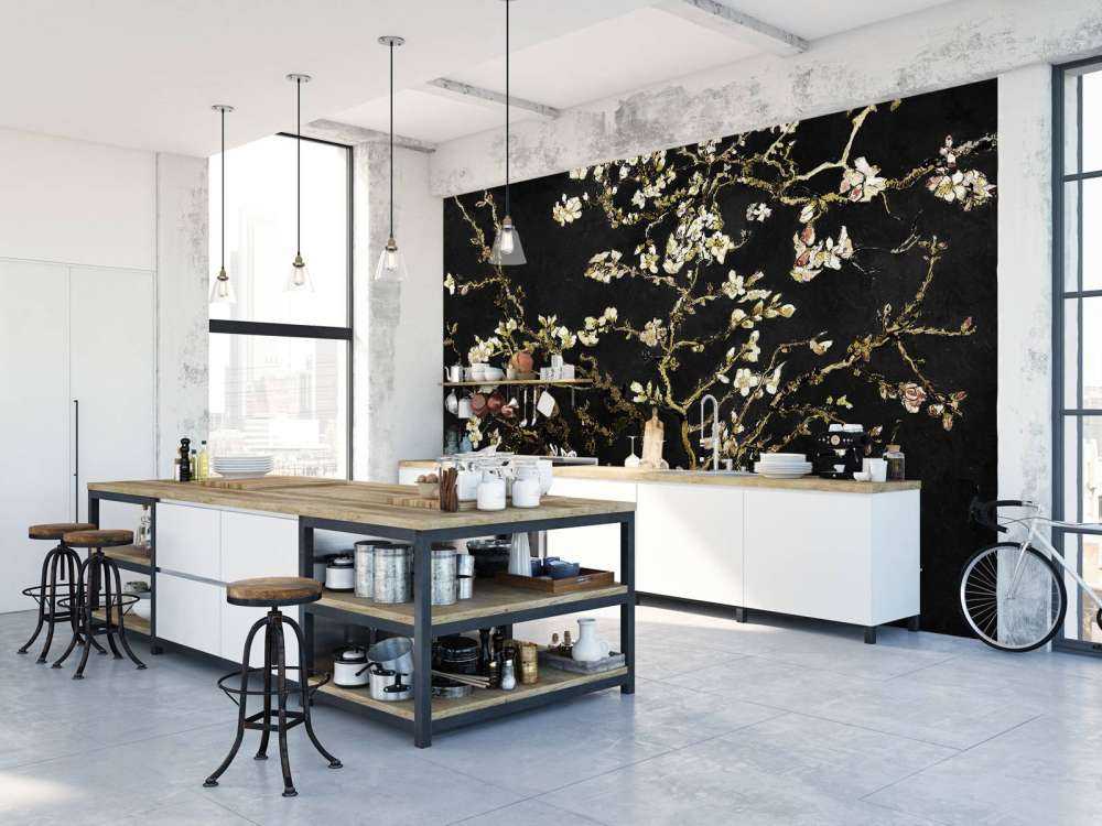 Ciemny kwiat migdałowca