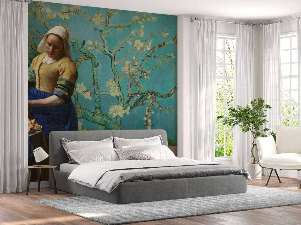 Mleczarka i kwiat migdałowca