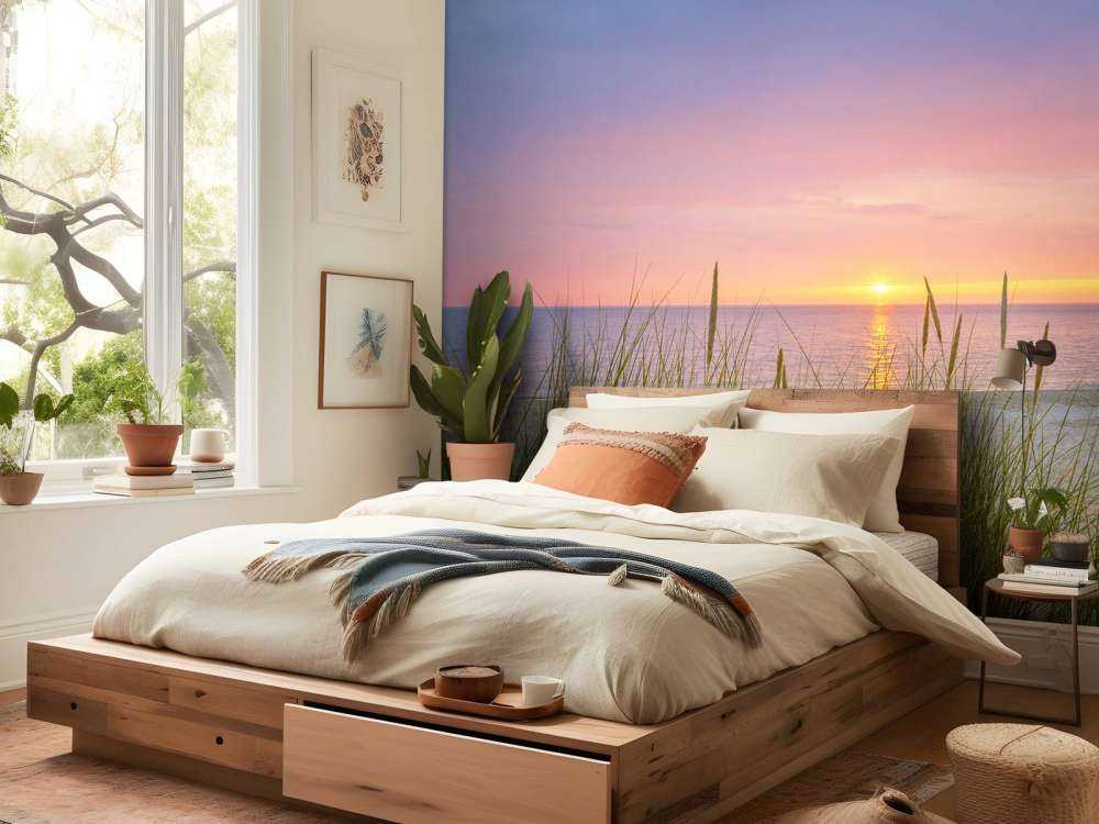 Wschód słońca na wybrzeżu