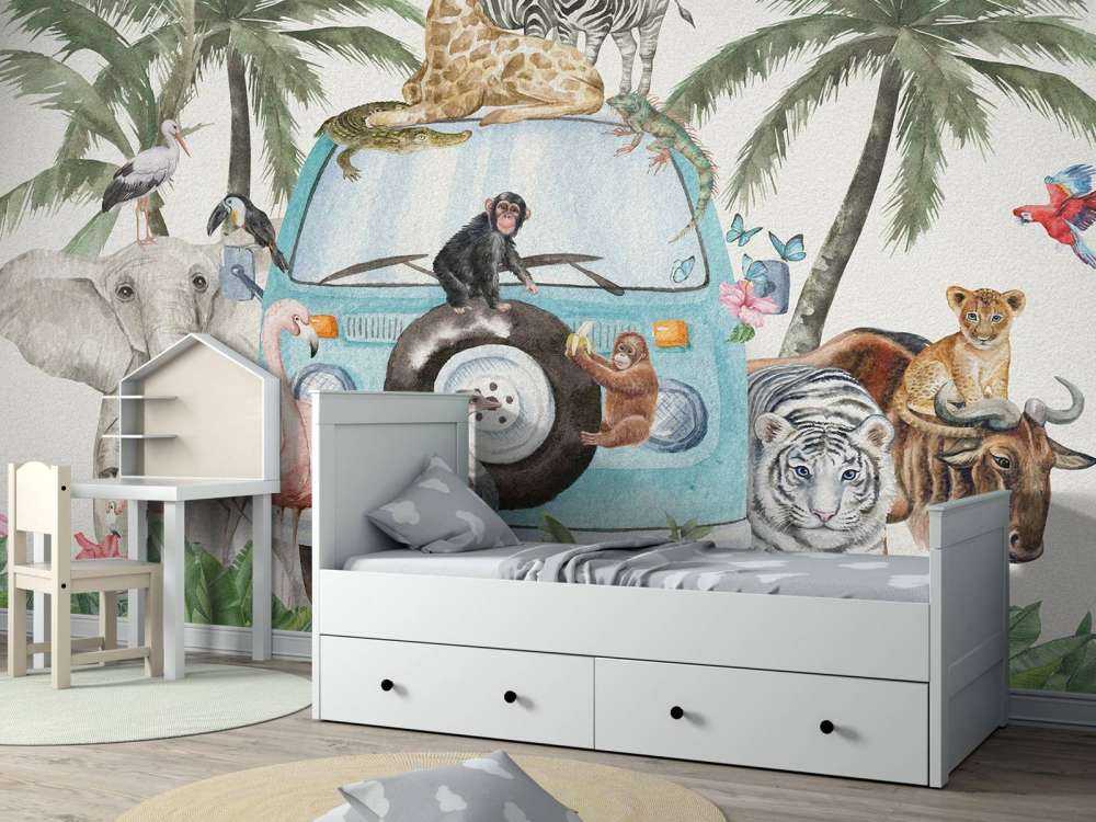 Wesołe zwierzęta tropikalne