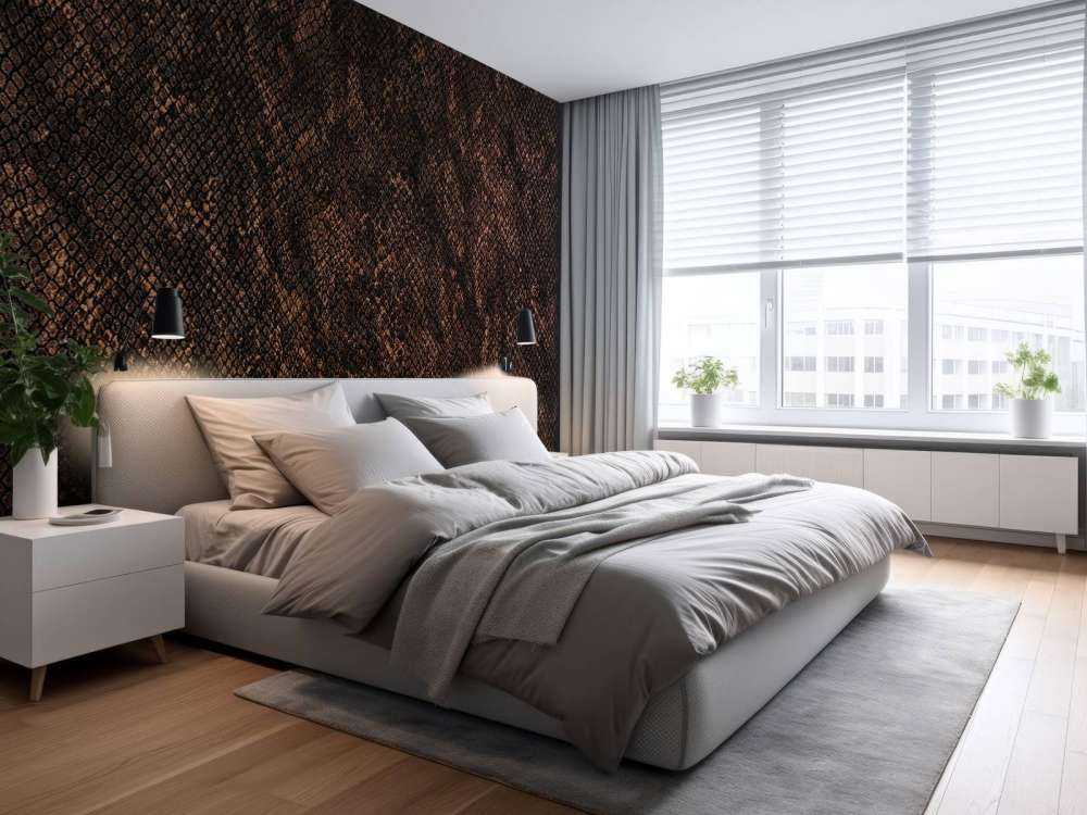 Skóra węża o barwie miedzianej