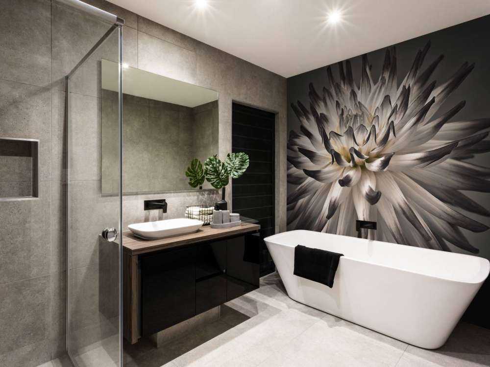 Kwiat dalii czarno-biały