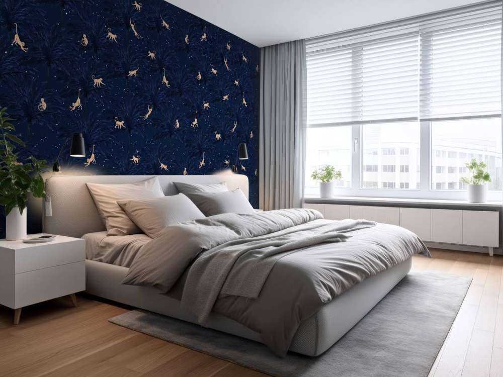 Tropikalne małpy - niebieski