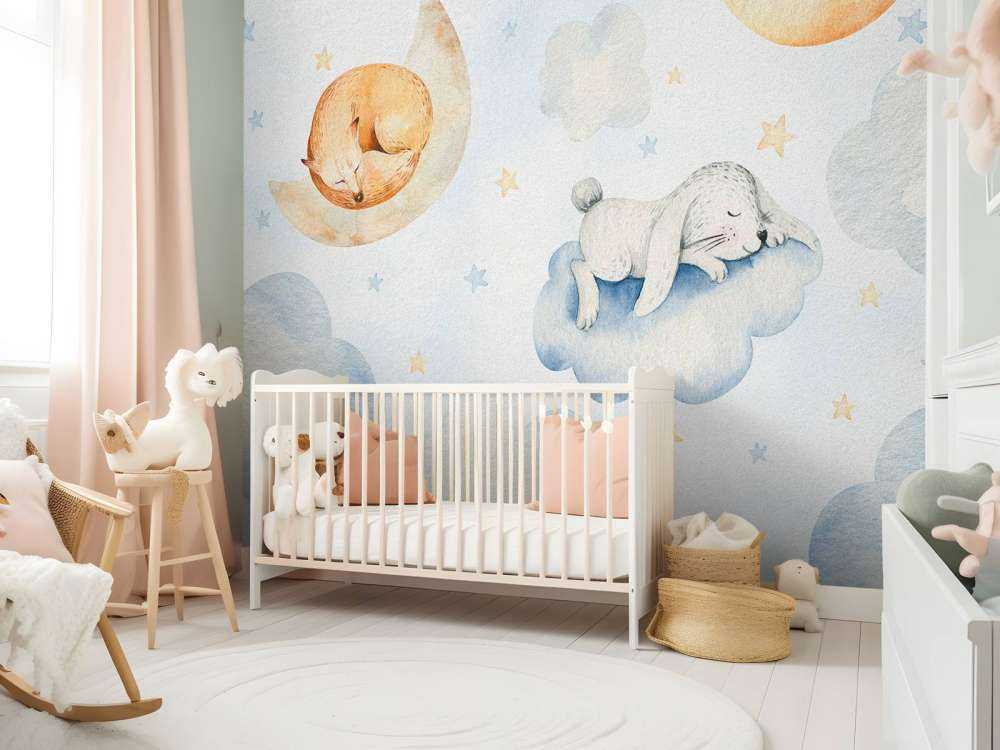 Śpiący przyjaciele w chmurach