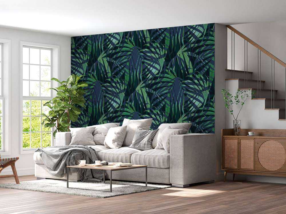 Zielone liście palmy