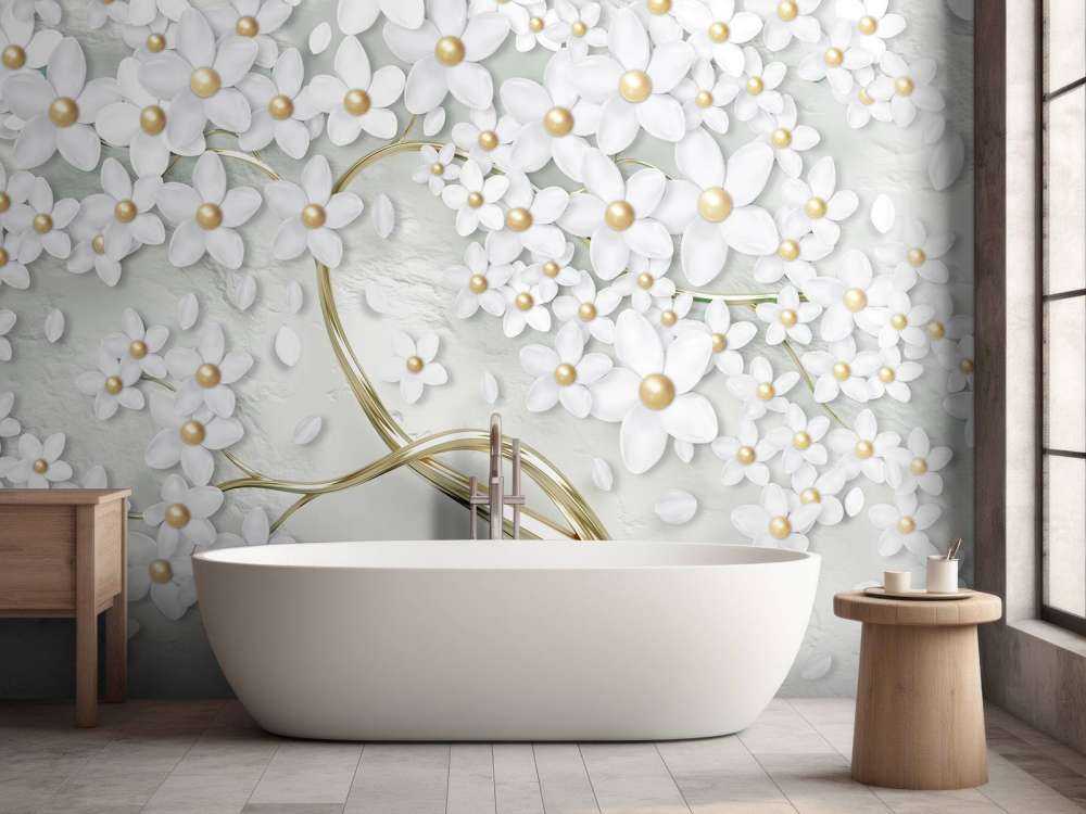 Złoto-białe kwiaty