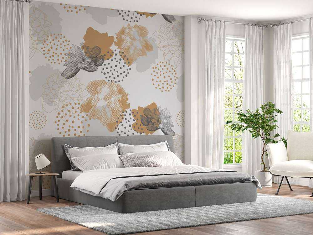 Szary wzór kwiatowy