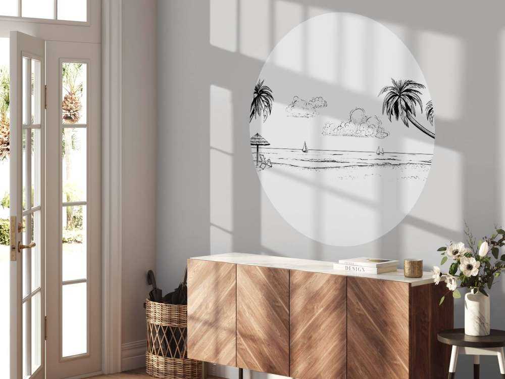 Plaża w czerni i bieli