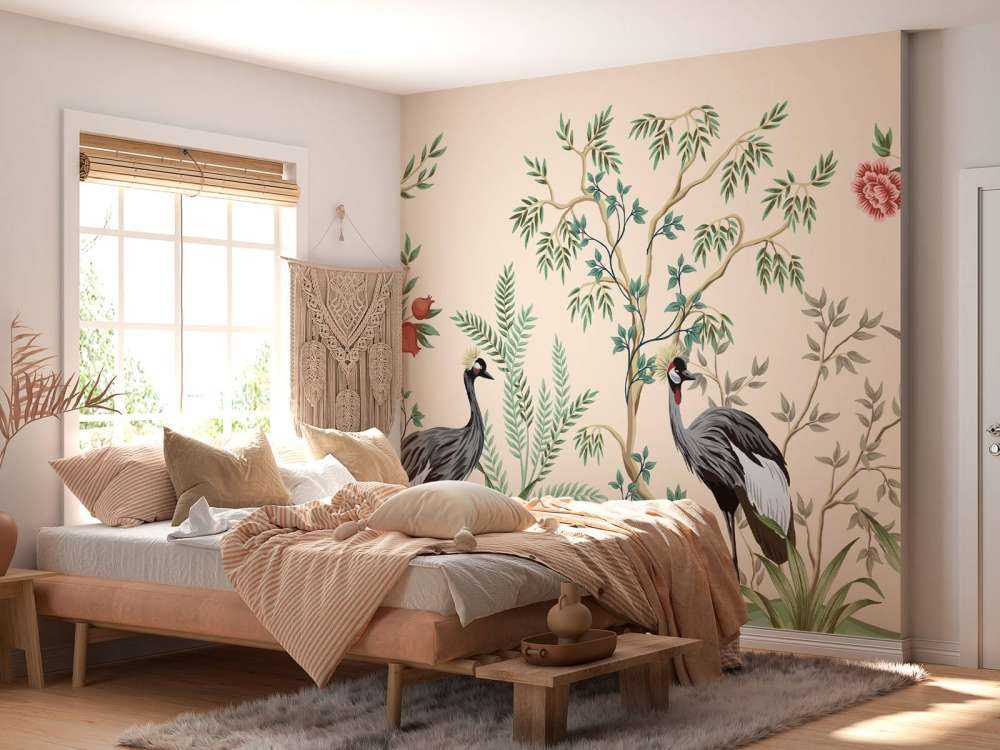 Ilustracja przedstawiająca żurawie