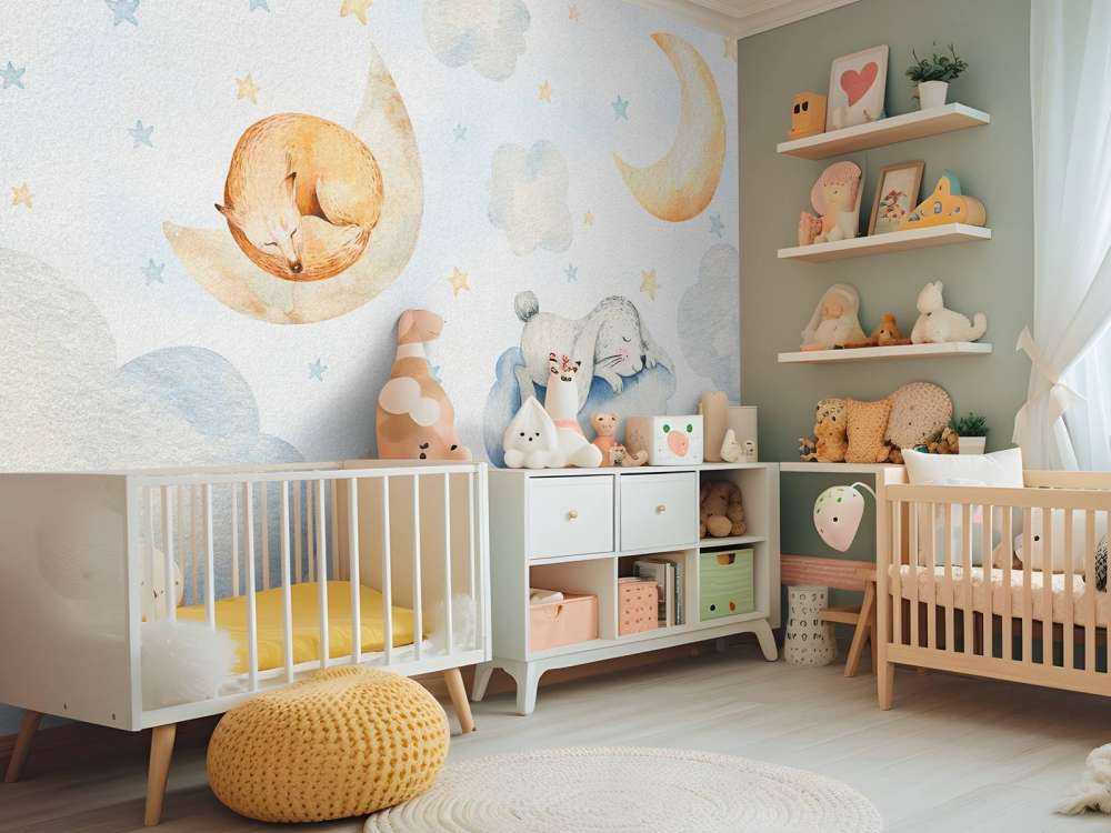 Śpiący przyjaciele w chmurach