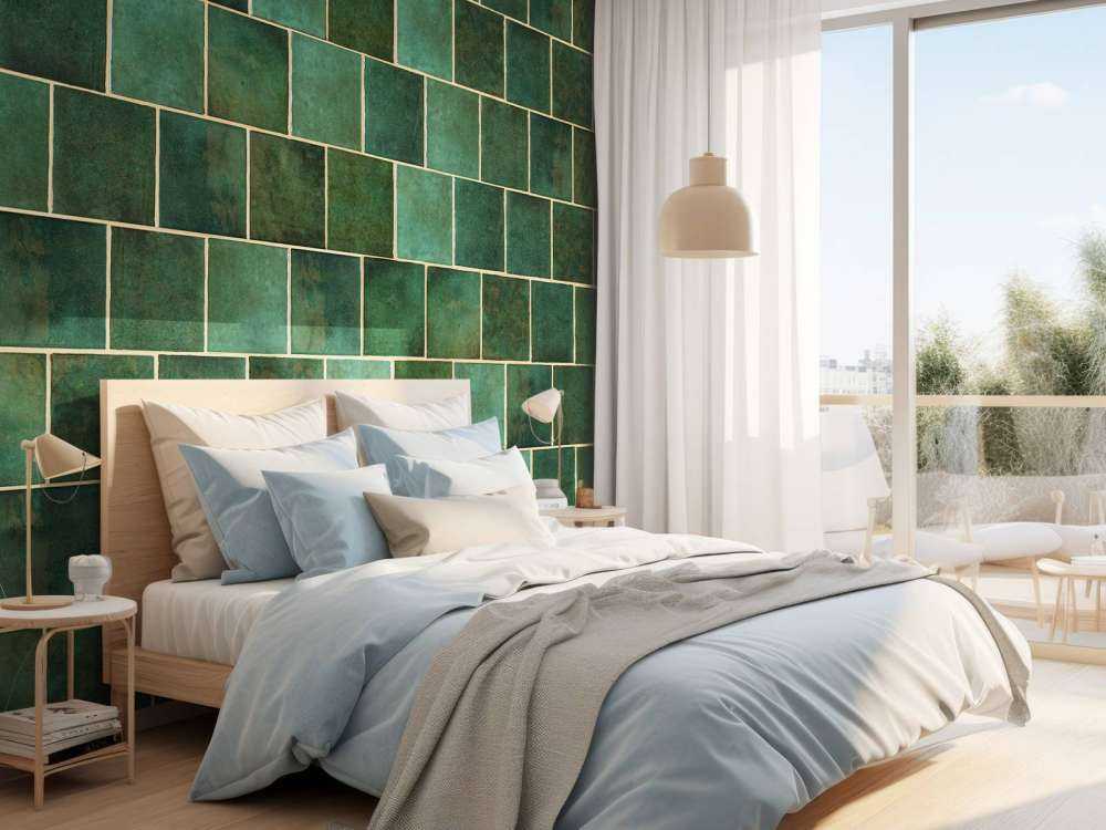 Zielone płytki ceramiczne