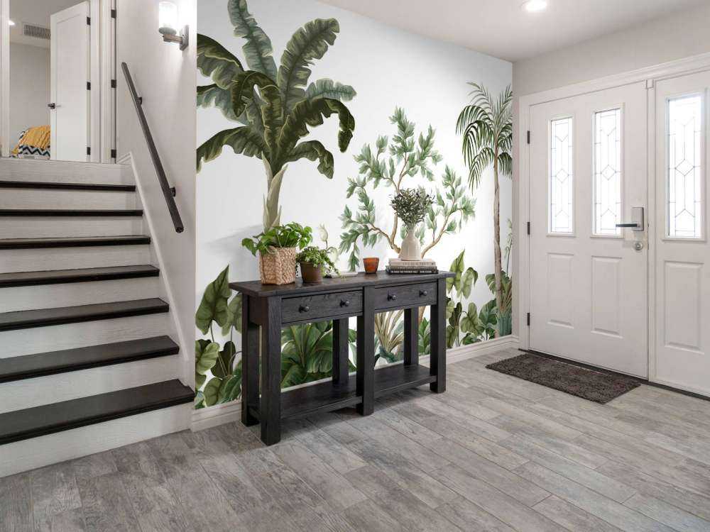 Krajobraz dżungli z palmami