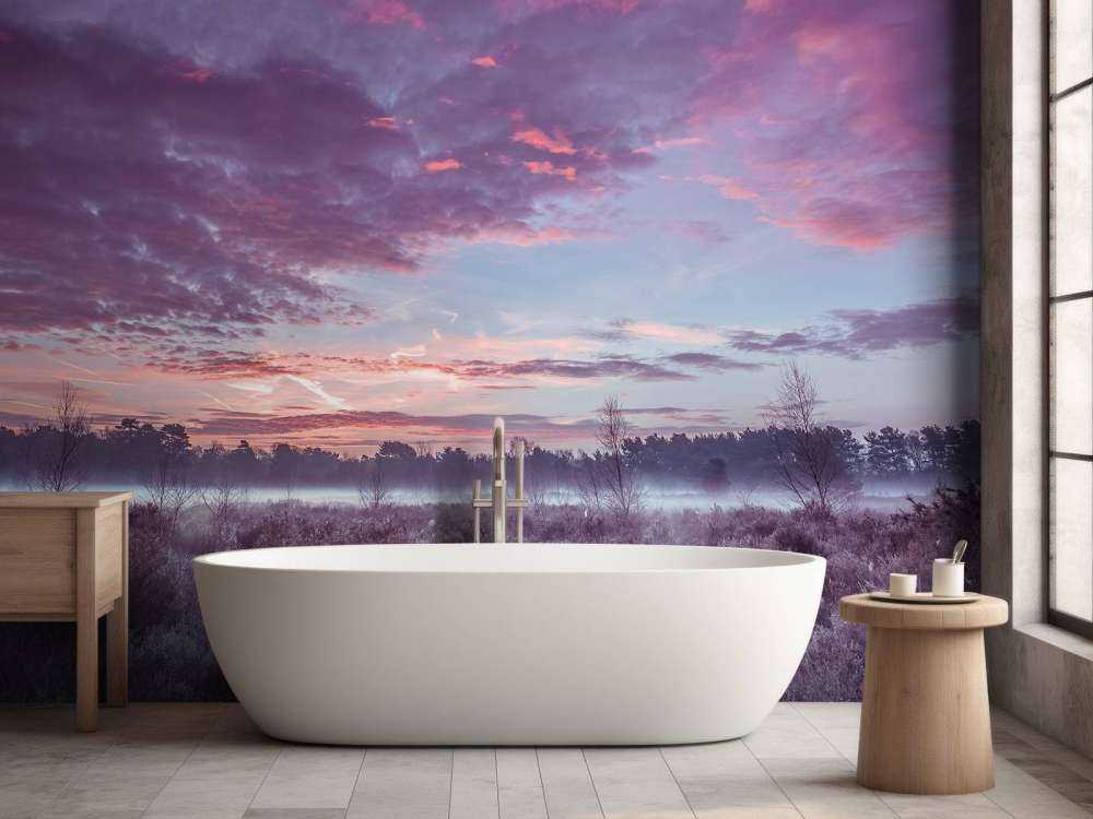 Łąka pod pochmurnym niebem