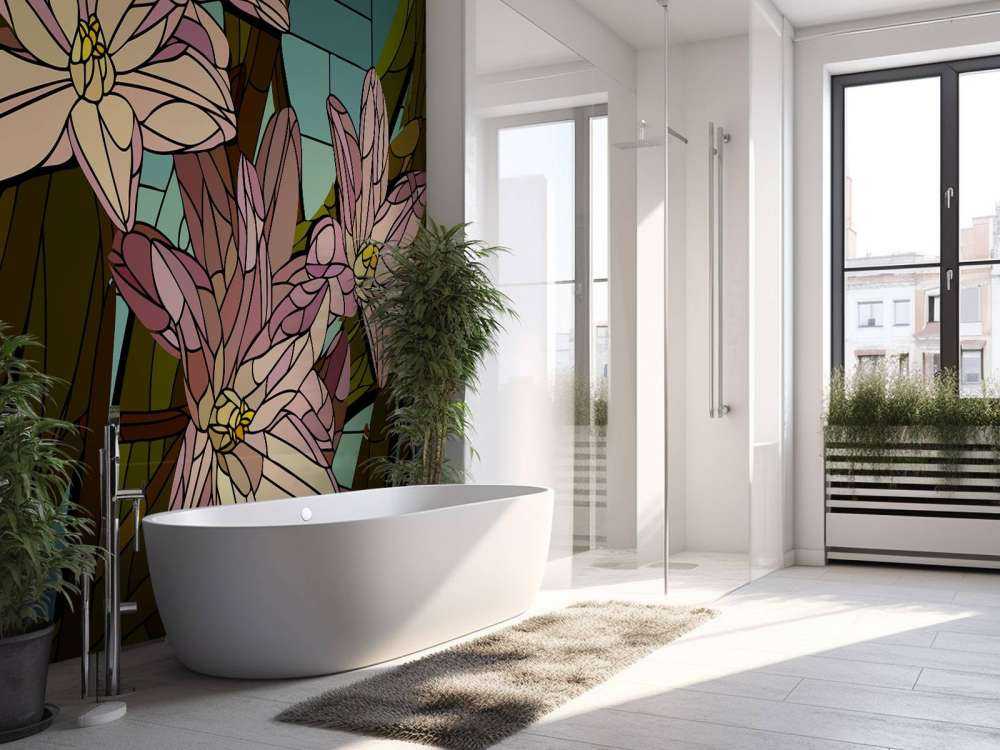 Różowe kwiaty śniegu