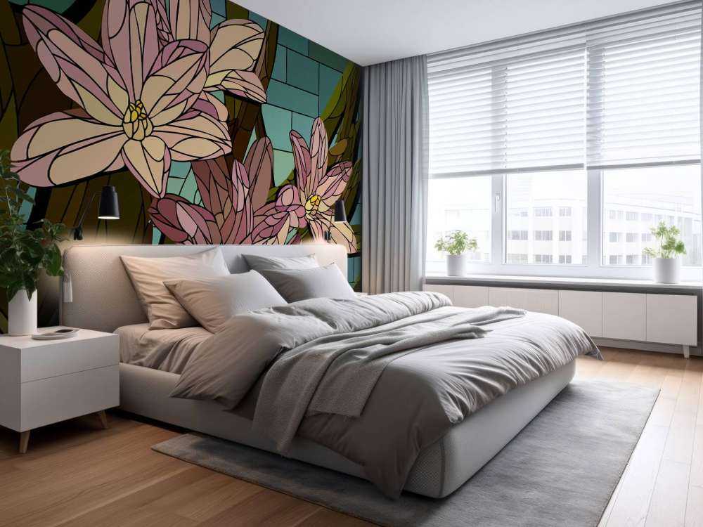 Różowe kwiaty śniegu