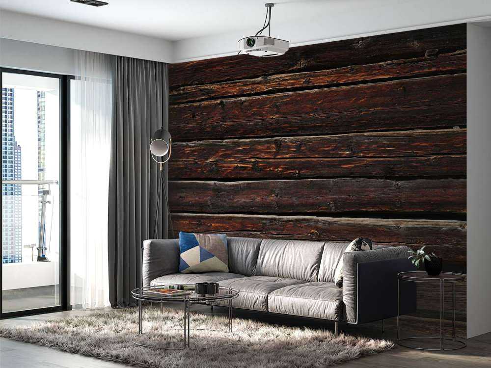 Postarzane ciemne deski