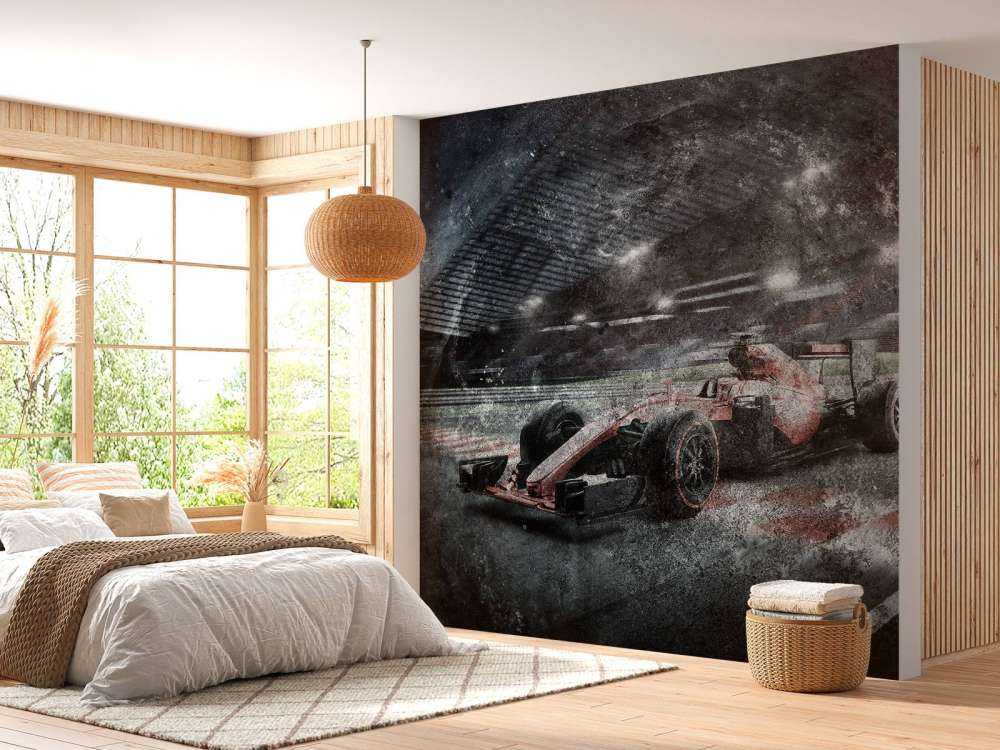 Samochód wyścigowy na stadionie